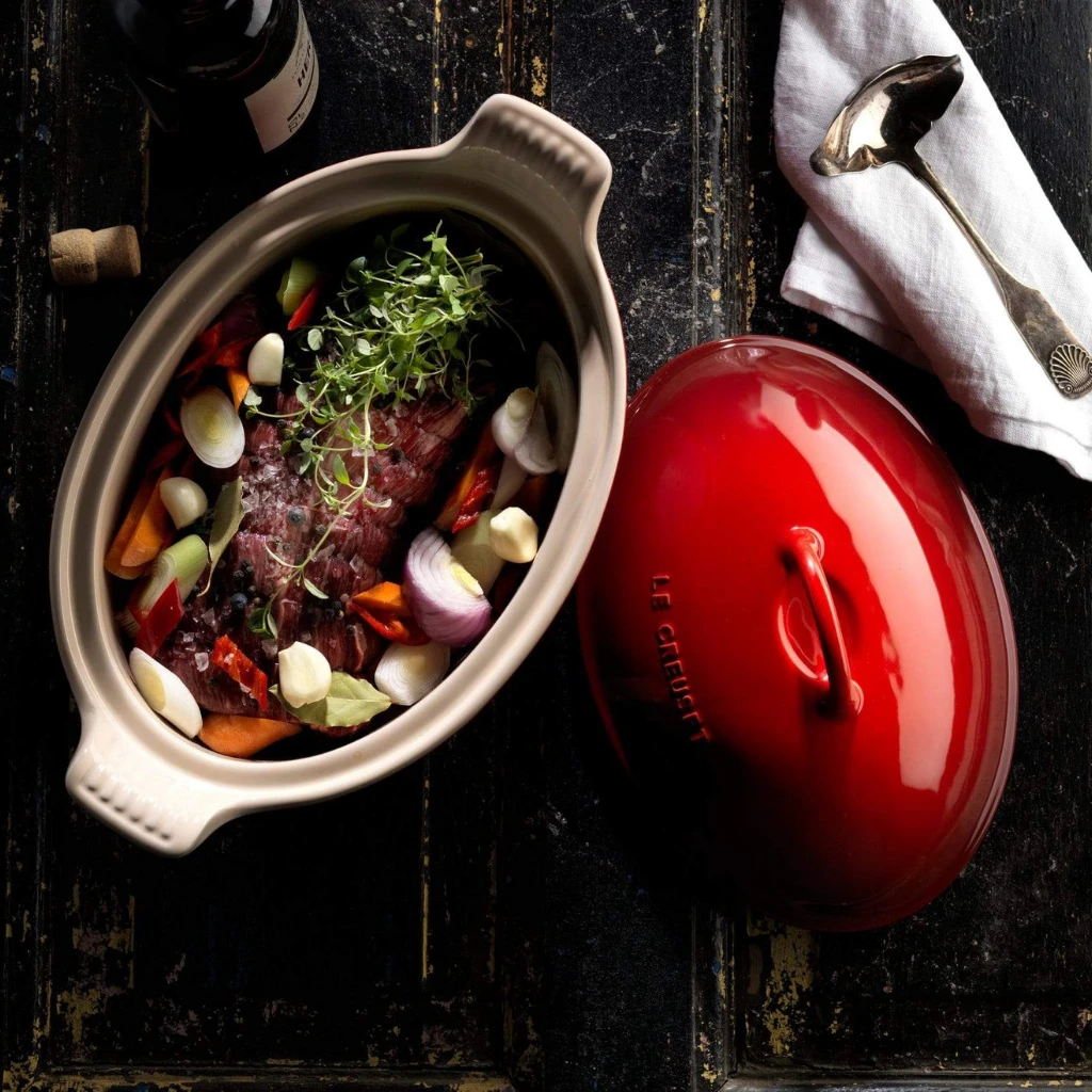 Bandeja Heritage Ovalada Cereza Le Creuset 1 Bandeja Heritage Ovalada Cereza Le Creuset