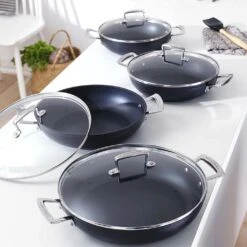 Cacerola Baja Con Tapa Le Creuset -Le Creuset Ventas Cacerola baja tapa 24cm Le Creuset 4