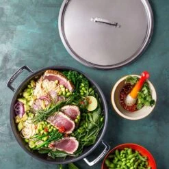 Cacerola Baja Premium Le Creuset -Le Creuset Ventas Cacerola baja tapa antiadherente 30cm Le Creuset 5