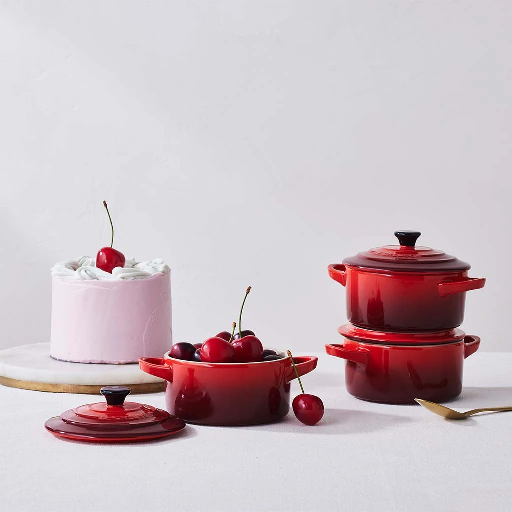 Set De 4 Mini Cocottes Cerámicas Le Creuset 2 Set De 4 Mini Cocottes Cerámicas Le Creuset - Imagen 2