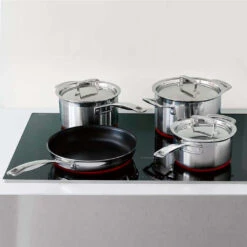 Batería De 3 Piezas Acero Inoxidable Le Creuset -Le Creuset Ventas SARTEN ACERO INOX BATERIA LE CREUSET 5
