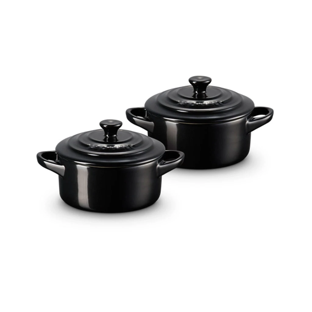 Set 2 Mini Cocottes Negro Le Creuset 1 Set 2 Mini Cocottes Negro Le Creuset