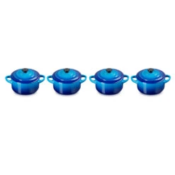 Set De 4 Mini Cocottes Cerámicas Le Creuset 23 Set De 4 Mini Cocottes Cerámicas Le Creuset -Le Creuset Ventas Set de 4 mini cocottes ceramicas Le Creuset azure