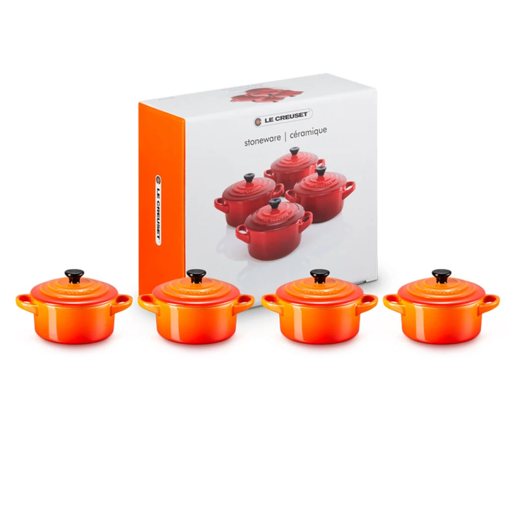 Set De 4 Mini Cocottes Cerámicas Le Creuset 3 Set De 4 Mini Cocottes Cerámicas Le Creuset - Imagen 3