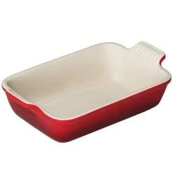 Fuente Rectangular 32 Cm Cereza - Cerámica De Gres - Le Creuset