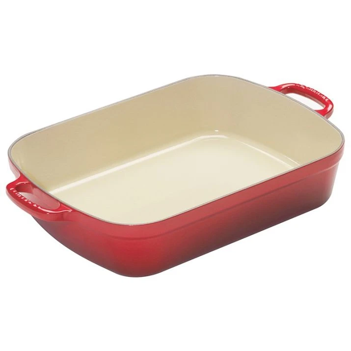 Fuente Rectangular 33 Cm Cereza - Hierro Fundido - Le Creuset 1 Fuente Rectangular 33 Cm Cereza - Hierro Fundido - Le Creuset