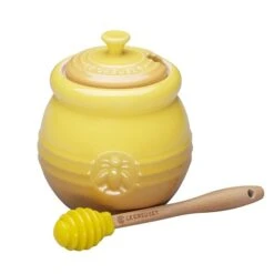Bote Para Miel Con Tapa Y Cuchara 10 Cm - Cerámica De Gres - Le Creuset