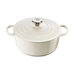Cocotte Evolution Redonda 24 Cm Merengue - Hierro Fundido - Le Creuset