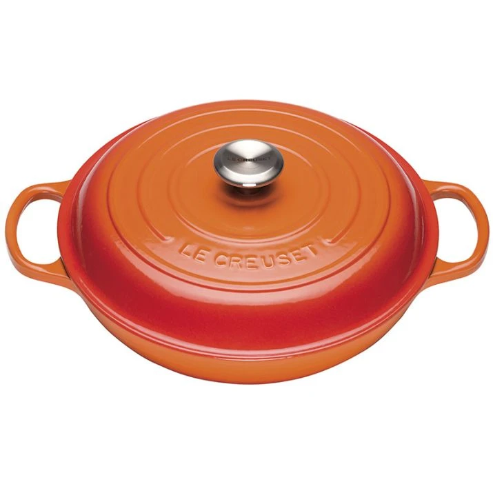 Cocotte Baja Evolution 30 Cm Volcánico - Hierro Fundido - Le Creuset 1 Cocotte Baja Evolution 30 Cm Volcánico - Hierro Fundido - Le Creuset