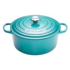 Cocotte Evolution Redonda 28 Cm Azul Caribe - Hierro Fundido - Le Creuset