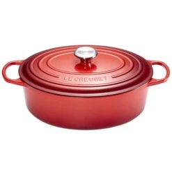 Cocotte Ovalada Evolution 33 Cm Cereza - Hierro Fundido - Le Creuset