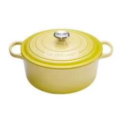 Cocotte Evolution Redonda 24 Cm Amarillo Soleil - Hierro Fundido - Le Creuset