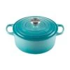 Cocotte Evolution Redonda 24 Cm Azul Caribe - Hierro Fundido - Le Creuset