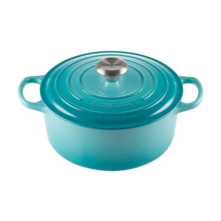 Cocotte Evolution Redonda 24 Cm Azul Caribe - Hierro Fundido - Le Creuset 1 Cocotte Evolution Redonda 24 Cm Azul Caribe - Hierro Fundido - Le Creuset