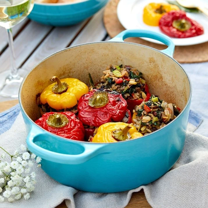 Cocotte Evolution Redonda 24 Cm Azul Caribe - Hierro Fundido - Le Creuset 2 Cocotte Evolution Redonda 24 Cm Azul Caribe - Hierro Fundido - Le Creuset - Imagen 2