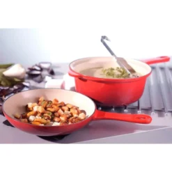 Conjunto Multifunción Cacerola Y Sartén Cereza - Hierro Fundido - Le Creuset -Le Creuset Ventas conjunto multifuncion cacerola y sart n cereza hierro fundido le creuset 1