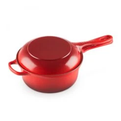 Conjunto Multifunción Cacerola Y Sartén Cereza - Hierro Fundido - Le Creuset