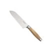 Cuchillo Santoku Con Mango De Madera De Olivo 18 Cm - Acero Damasco - Le Creuset