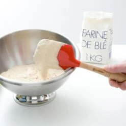 Espátula Pro Grande Con Mango De Madera 33 Cm Cereza - Silicona - Le Creuset -Le Creuset Ventas espatula pro grande cm cereza le creuset