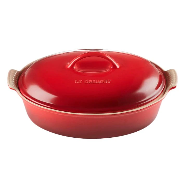 Fuente Ovalada Con Tapa 32 Cm Cereza - Cerámica De Gres - Le Creuset 1 Fuente Ovalada Con Tapa 32 Cm Cereza - Cerámica De Gres - Le Creuset