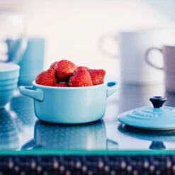 Mini Cocotte 10 Cm Cereza - Cerámica De Gres - Le Creuset -Le Creuset Ventas mini cocotte negro brillante cer mica de gres le creuset.jpg3 1 6 1 1 1 1 1