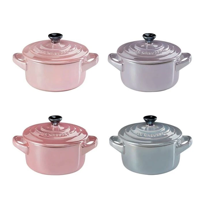 Mini Cocottes 10 Cm Metallics Rosas (4) - Cerámica De Gres - Le Creuset 1 Mini Cocottes 10 Cm Metallics Rosas (4) - Cerámica De Gres - Le Creuset