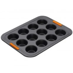 Bandeja Molde Antiadherente Para 12 Magdalenas - Acero Al Carbono - Le Creuset