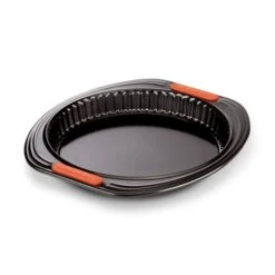 Molde Antiadherente Redondo Base Extraíble Quiche 28 Cm - Acero Al Carbono - Le Creuset