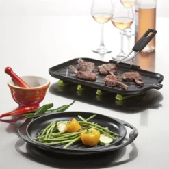 Parrilla Grill Rectangular Negra Con Mango Abatible 36 Cm - Hierro Fundido - Le Creuset -Le Creuset Ventas parrilla grill rectangular con mango abatible hierro fundido le creuset