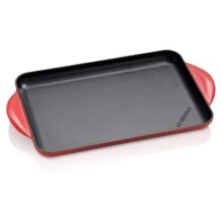 Parrilla Lisa Rectangular Cereza 31,5 Cm - Hierro Fundido - Le Creuset