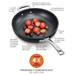 Set De 2 Sartenes Y Cazo Vertedor Antiadherentes TNS PRO - Aluminio Forjado - Le Creuset -Le Creuset Ventas sarten antiadherente aluminio forjado le creuset 3 2
