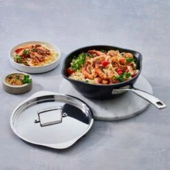 Sartén Antiadherente Chef TNS PRO Alta Con Tapa 24 Cm - Aluminio Forjado - Le Creuset -Le Creuset Ventas sarten antiadherente chef tns pro alta con tapa 24 cm le creuset 2