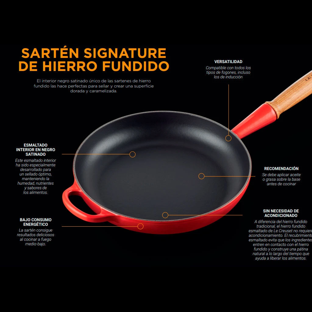 Sartén De Hierro Con Mango De Madera Le Creuset 17 Sartén De Hierro Con Mango De Madera Le Creuset - Imagen 17