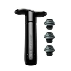 Set De Bomba De Vacío Para Vino Y 3 Tapones WA-137 Negro - Le Creuset