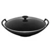 Wok 36 Cm Negro Mate - Hierro Fundido - Le Creuset